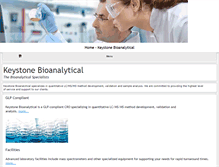 Tablet Screenshot of keystonebioanalytical.com